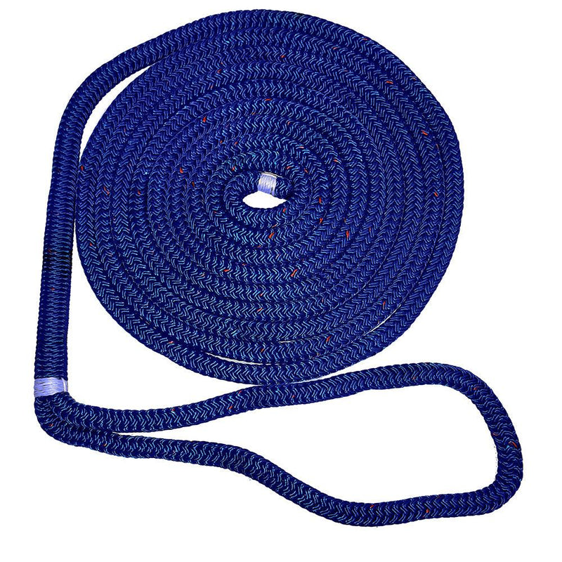 New England Ropes 3/8" Double Braid Dock Line - Blue w/Tracer - 25 [C5053-12-00025] - Wholesaler Elite LLC