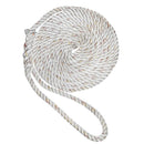 New England Ropes 5/8" Premium 3-Strand Dock Line - White w/Tracer - 15 [C6050-20-00015] - Wholesaler Elite LLC