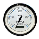 Faria Chesapeake White SS 4" Tachometer w/Hourmeter (4000 RPM) (Diesel) (Mech. Takeoff Var. Ratio Alt) [33834] - Wholesaler Elite LLC