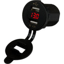 Sea-Dog Dual USB Socket/Voltmeter w/Hidden Display [426517-1] - Wholesaler Elite LLC
