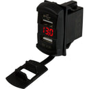 Sea-Dog Dual USB Rocker Switch Style Voltmeter w/Hidden Display [426527-1] - Wholesaler Elite LLC