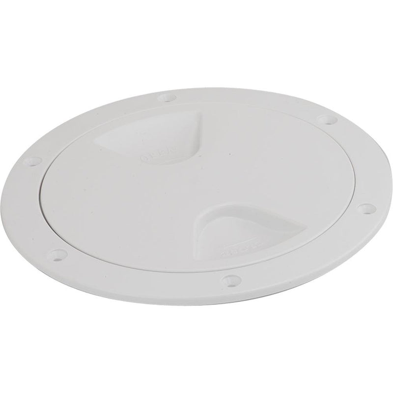 Sea-Dog Screw-Out Deck Plate - White - 4" [335740-1] - Wholesaler Elite LLC