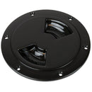 Sea-Dog Smooth Quarter Turn Deck Plate - Black - 6" [336165-1] - Wholesaler Elite LLC
