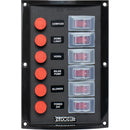 Sea-Dog Splash Guard Switch Panel Vertical - 6 Switch [424116-1] - Wholesaler Elite LLC