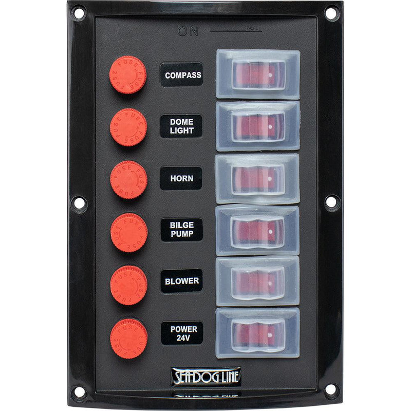 Sea-Dog Splash Guard Switch Panel Vertical - 6 Switch [424116-1] - Wholesaler Elite LLC