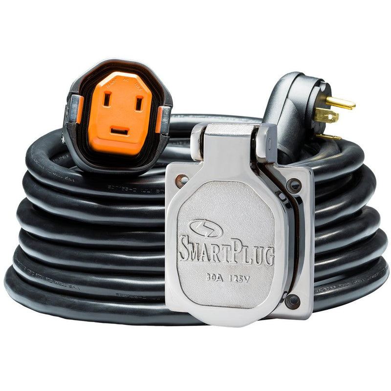 SmartPlug RV Kit 30 AMP Dual Configuration Cordset Stainless Steel Inlet Combo - 30 [R30303BM30NT] - Wholesaler Elite LLC