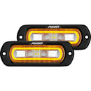 RIGID Industries SR-L Series Flush Mount Spreader Light - Black Housing - Amber Halo [53223] - Wholesaler Elite LLC