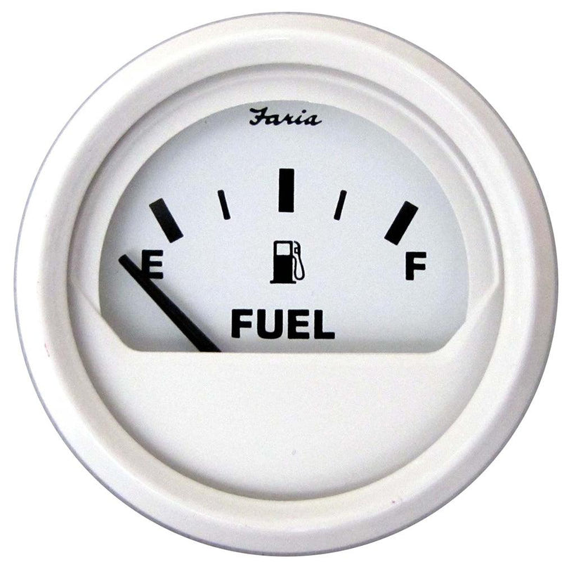 Faria Dress White 2" Fuel Level Gauge (Metric) [13117] - Wholesaler Elite LLC
