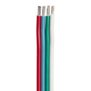 Ancor Flat Ribbon Bonded RGB Cable 16/4 AWG - Red, Light Blue, Green White - 100 [160110] - Wholesaler Elite LLC