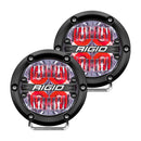 RIGID Industries 360-Series 4" LED Off-Road Fog Light Drive Beam w/Red Backlight - Black Housing [36116] - Wholesaler Elite LLC