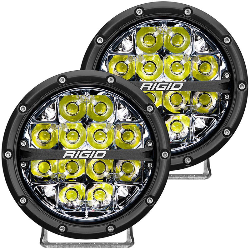 RIGID Industries 360-Series 6" LED Off-Road Fog Light Spot Beam w/White Backlight - Black Housing [36200] - Wholesaler Elite LLC