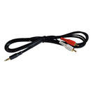 Fusion MS-CBRCA3.5 Input Cable - 1 Male (3.5 mm) to 2 Male RCA [010-12753-20] - Wholesaler Elite LLC