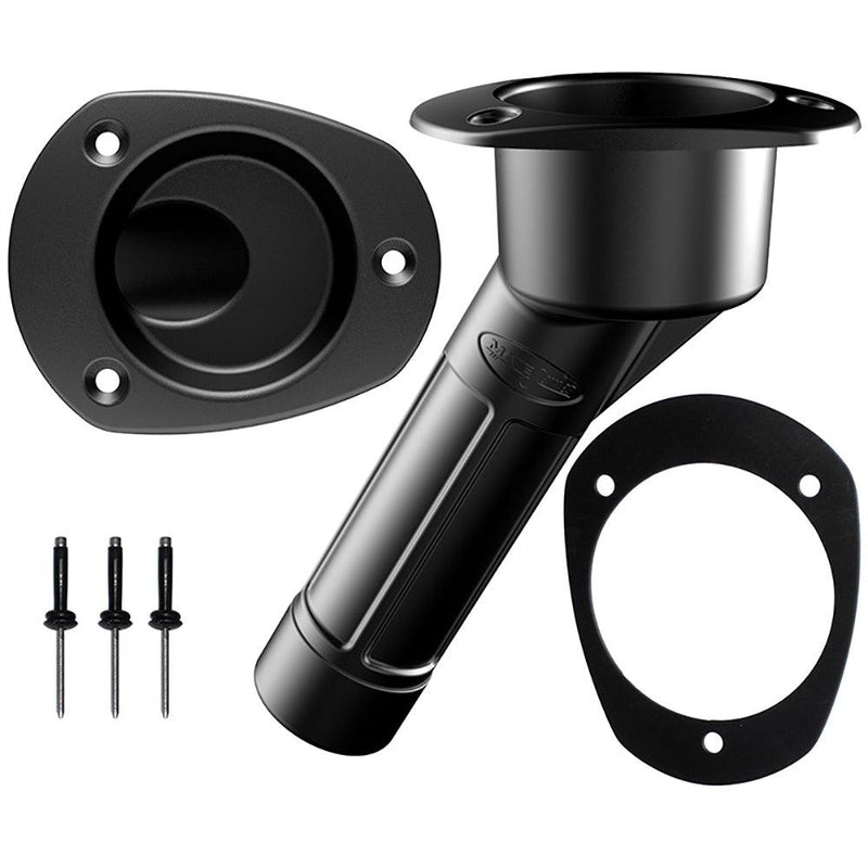 Mate Series Plastic Rod Cup Holder 30 Closed w/Oval Top f/Kayaks - Black [P2030BK] - Wholesaler Elite LLC