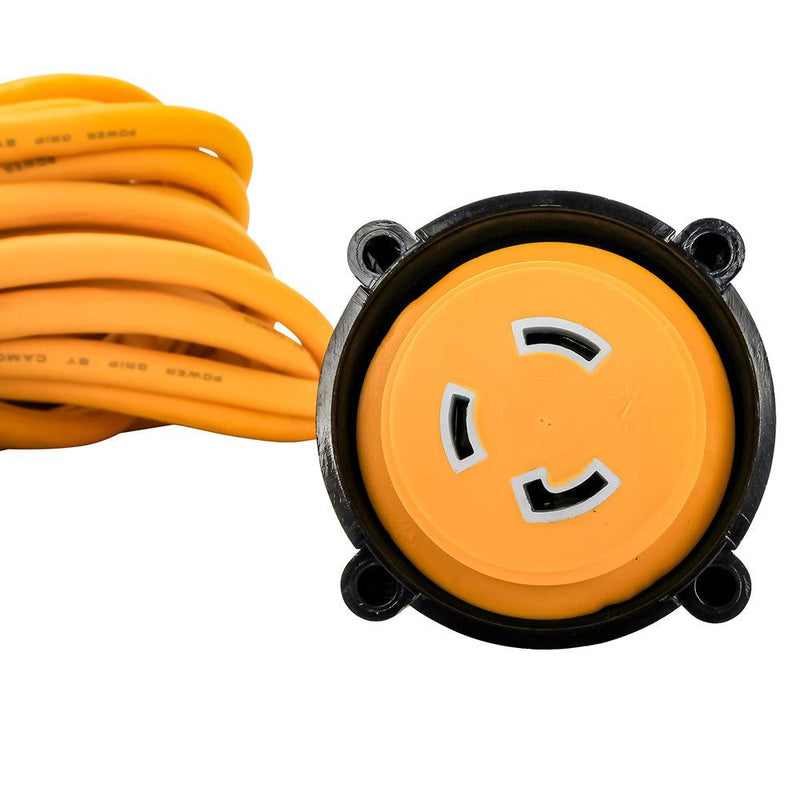 Camco 30 Amp Power Grip Marine Extension Cord - 50 M-Locking/F-Locking Adapter [55613] - Wholesaler Elite LLC