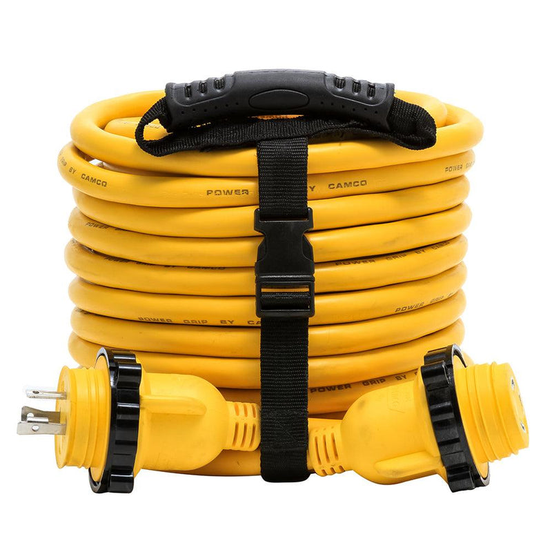 Camco 30 Amp Power Grip Marine Extension Cord - 50 M-Locking/F-Locking Adapter [55613] - Wholesaler Elite LLC