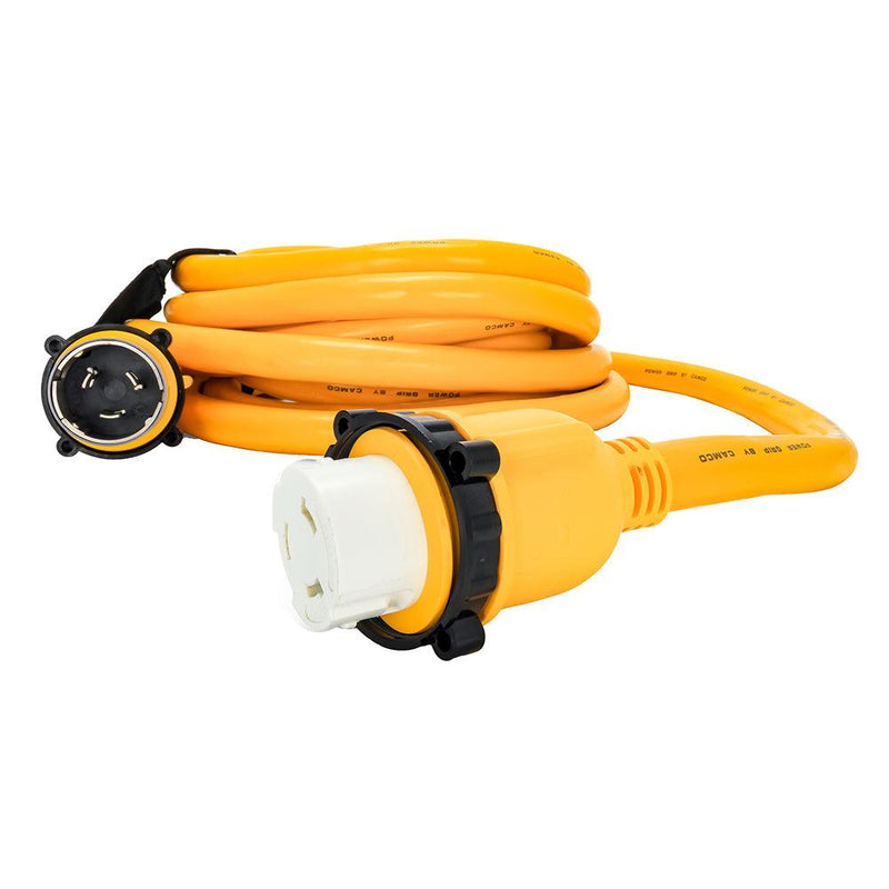 Camco 50 Amp Power Grip Marine Extension Cord - 25 M-Locking/F-Locking Adapter [55621] - Wholesaler Elite LLC