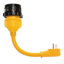Camco PowerGrip Locking Adapter - 15A/125V Male to 30A/125V Female Locking [55635] - Wholesaler Elite LLC