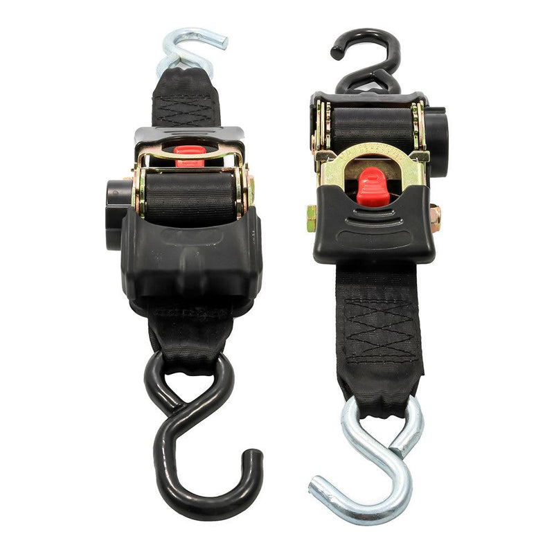 Camco Retractable Tie Down Straps - 2" Width 6 Dual Hooks [50031] - Wholesaler Elite LLC