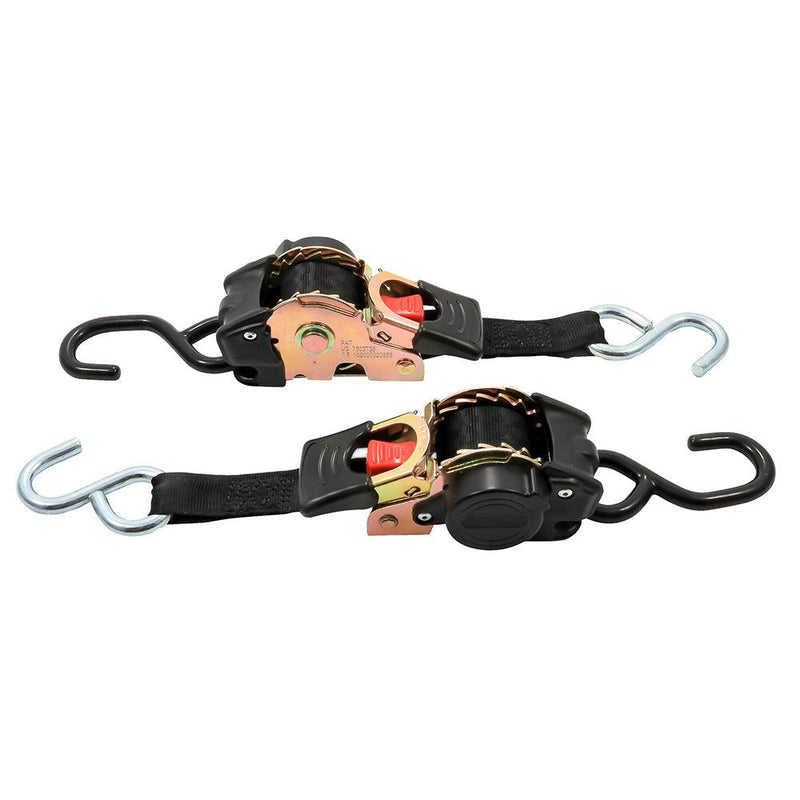 Camco Retractable Tie-Down Straps - 1" Width 6 Dual Hooks [50033] - Wholesaler Elite LLC