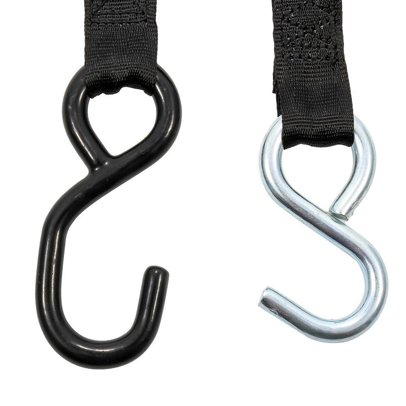 Camco Retractable Tie-Down Straps - 1" Width 6 Dual Hooks [50033] - Wholesaler Elite LLC