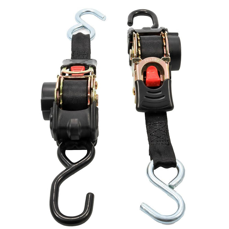 Camco Retractable Tie-Down Straps - 1" Width 6 Dual Hooks [50033] - Wholesaler Elite LLC