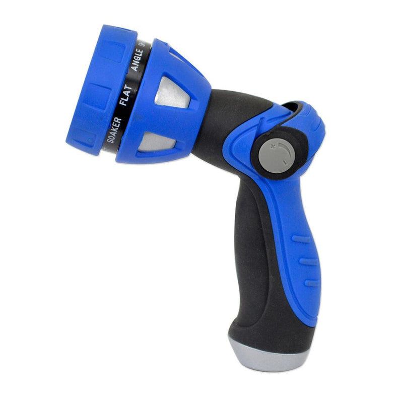 HoseCoil Thumb Lever Nozzle w/Metal Body Nine Pattern Adjustable Spray Head [WN815] - Wholesaler Elite LLC