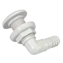 Johnson Pump white 3/4 inch 90 degree thru-hull connector