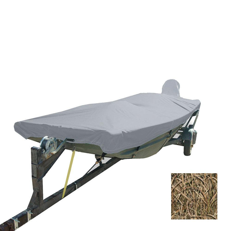 Carver Performance Poly-Guard Styled-to-Fit Boat Cover f/16.5 Open Jon Boats - Shadow Grass [74203C-SG] - Wholesaler Elite LLC