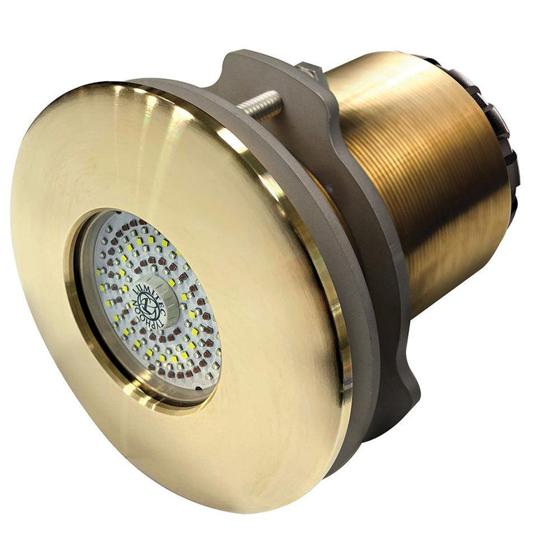 Lumitec SeaBlaze Typhoon Underwater Light - Bronze Thru-Hull - White/Blue - Flush Mount [101450] - Wholesaler Elite LLC
