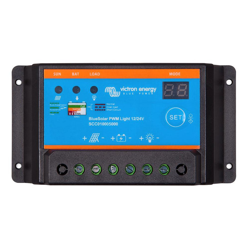 Victron BlueSolar PWM-Light Charge Controller - 12/24V - 5AMP [SCC010005000] - Wholesaler Elite LLC