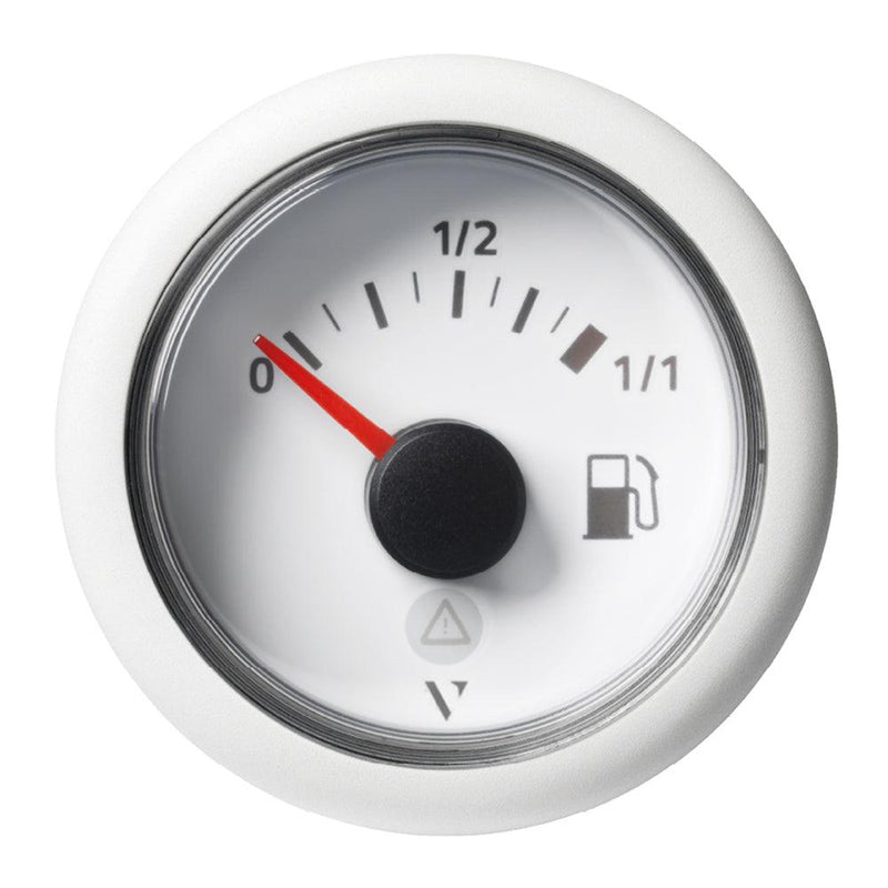 Veratron 52mm (2-1/16") ViewLine Fuel Tank Level Gauge - 0 to 1/1 - White Dial Round Bezel [A2C59514182] - Wholesaler Elite LLC