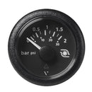 Veratron 52MM (2-1/16") ViewLine Boost Pressure Gauge 2 Bar/30 PSI - Black Dial Round Bezel [A2C59514149] - Wholesaler Elite LLC