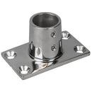 Sea-Dog Rail Base Fitting Rectangular Base 90 316 Stainless Steel - 1-7/8" x 3-3/16" - 1" OD [281901-1] - Wholesaler Elite LLC