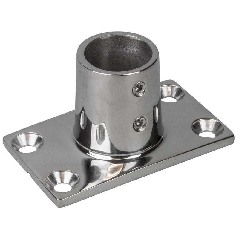 Sea-Dog Rail Base Fitting Rectangular Base 90 316 Stainless Steel - 1-7/8" x 3-3/16" - 1" OD [281901-1] - Wholesaler Elite LLC