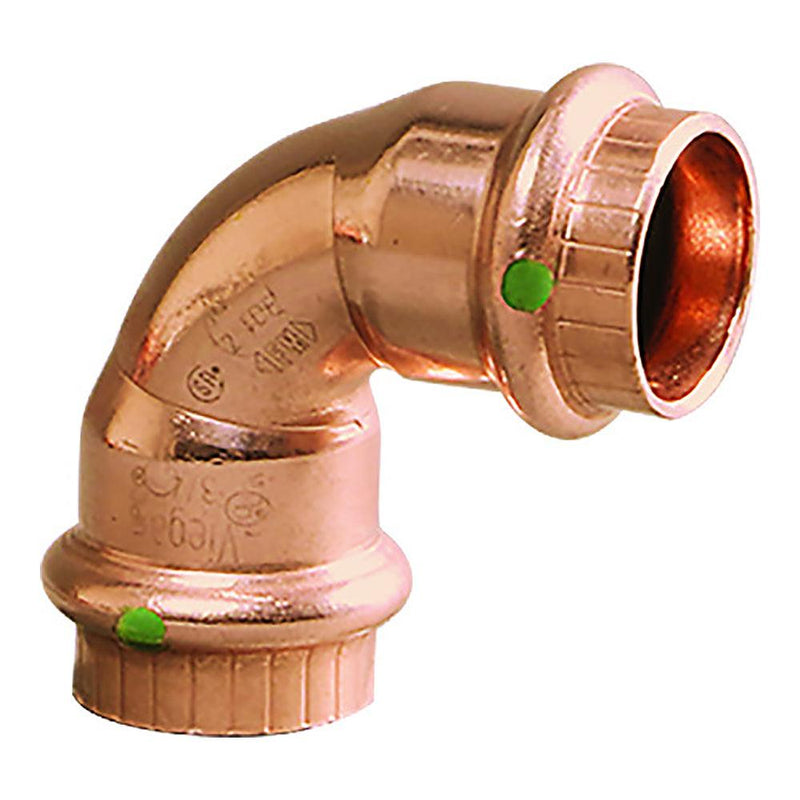 Viega ProPress 1/2" - 90 Copper Elbow - Double Press Connection - Smart Connect Technology [77317] - Wholesaler Elite LLC