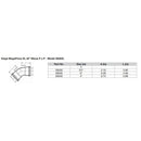 Viega MegaPress 4" 45 Carbon Steel Elbow w/FKM - Double Press Connection - Smart Connect Technology [26540] - Wholesaler Elite LLC