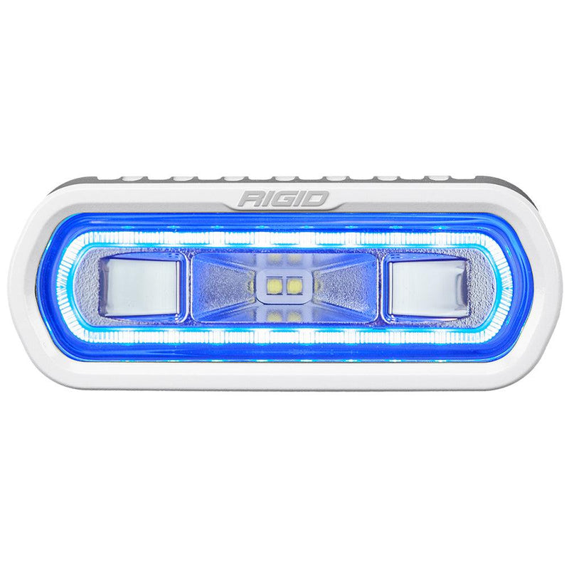 RIGID Industries SR-L Series Marine Spreader Light - White Surface Mount - White Light w/Blue Halo [51101] - Wholesaler Elite LLC