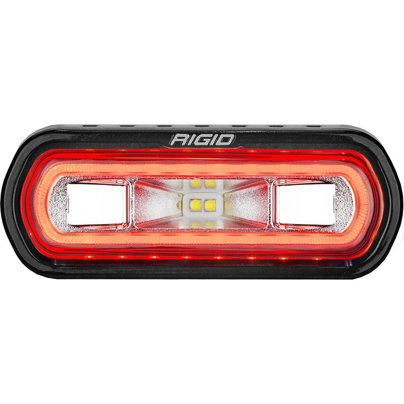 RIGID Industries SR-L Series Marine Spreader Light - Black Surface Mount - White Light w/Red Halo [52102] - Wholesaler Elite LLC