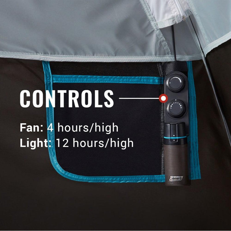 Coleman OneSource Rechargeable 4-Person Camping Dome Tent w/Airflow System LED Lighting [2000035457] - Wholesaler Elite LLC
