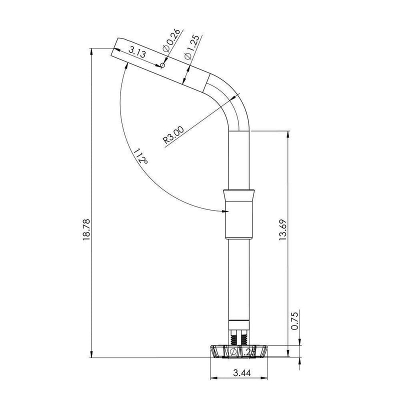 TACO ShadeFin Fixed Rod Holder Mount [T10-3000-5] - Wholesaler Elite LLC