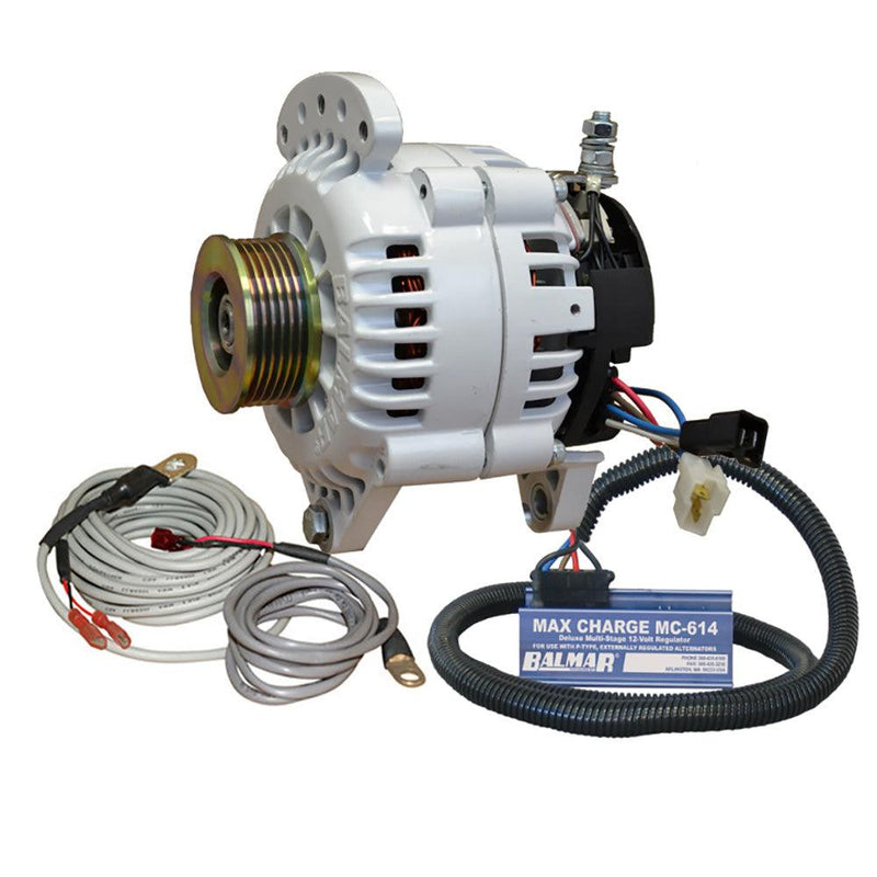 Balmar Alternator 120 AMP 12V 3.15" Dual Foot Saddle K6 Pulley Regulator Temp Sensor [60-YP-MC-120-K6] - Wholesaler Elite LLC