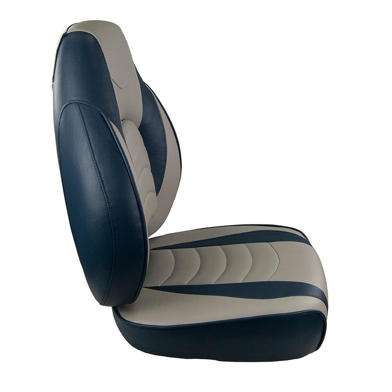 Springfield Fish Pro High Back Folding Seat - Blue/Grey [1041631-1] - Wholesaler Elite LLC