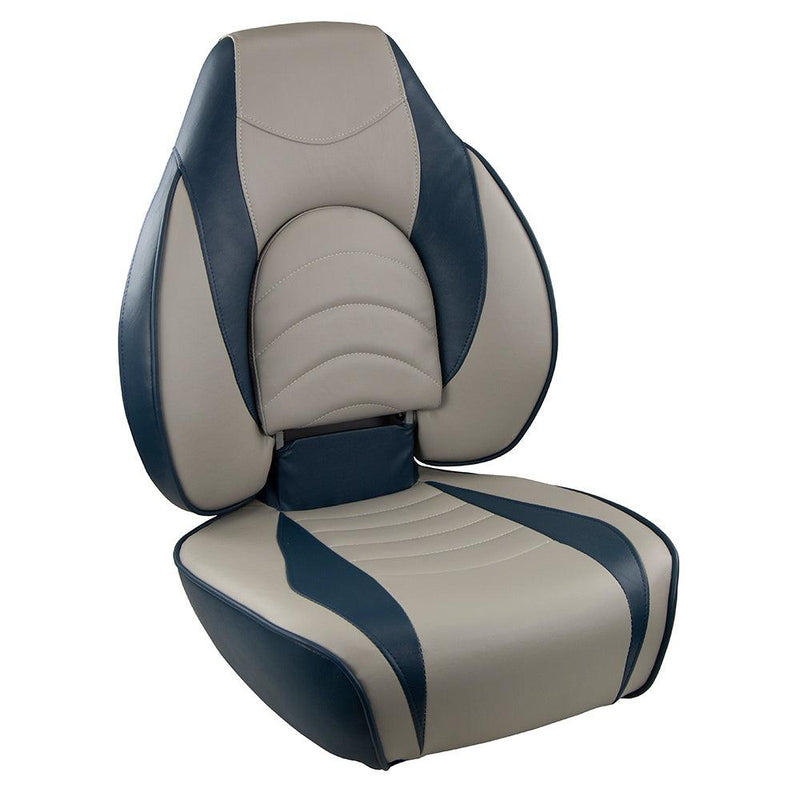 Springfield Fish Pro High Back Folding Seat - Blue/Grey [1041631-1] - Wholesaler Elite LLC