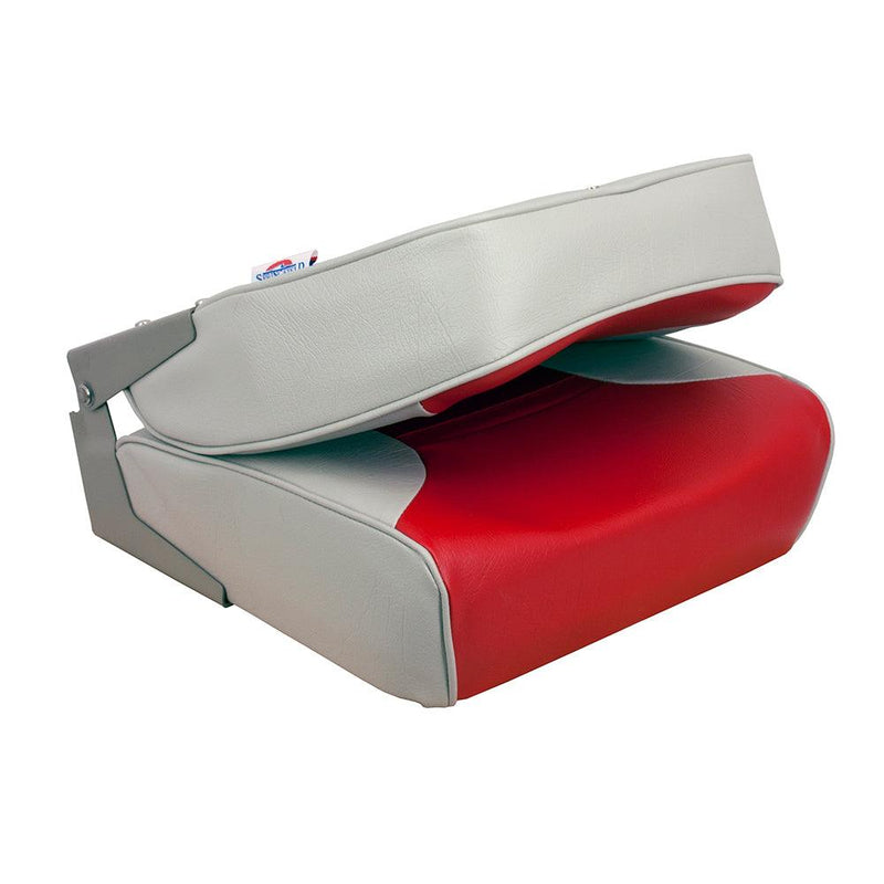 Springfield Economy Multi-Color Folding Seat - Grey/Red [1040655] - Wholesaler Elite LLC