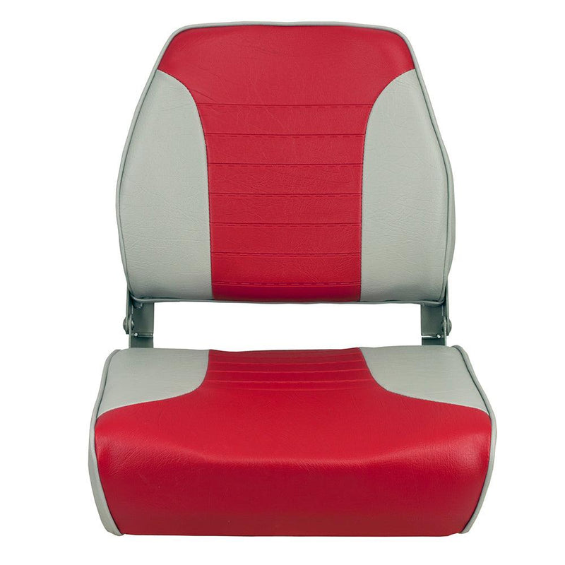 Springfield Economy Multi-Color Folding Seat - Grey/Red [1040655] - Wholesaler Elite LLC
