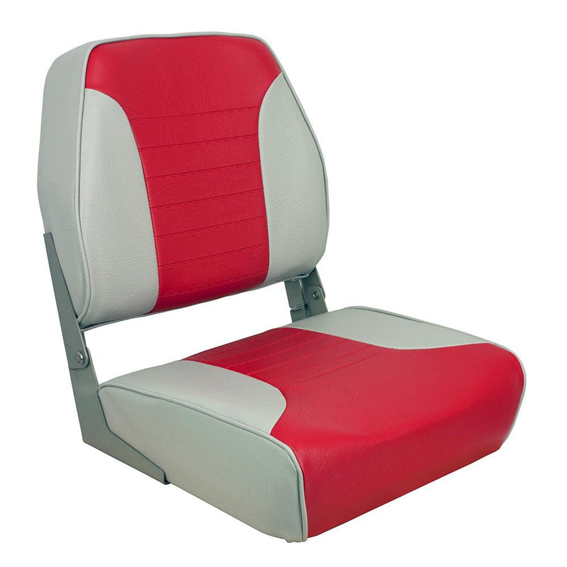 Springfield Economy Multi-Color Folding Seat - Grey/Red [1040655] - Wholesaler Elite LLC