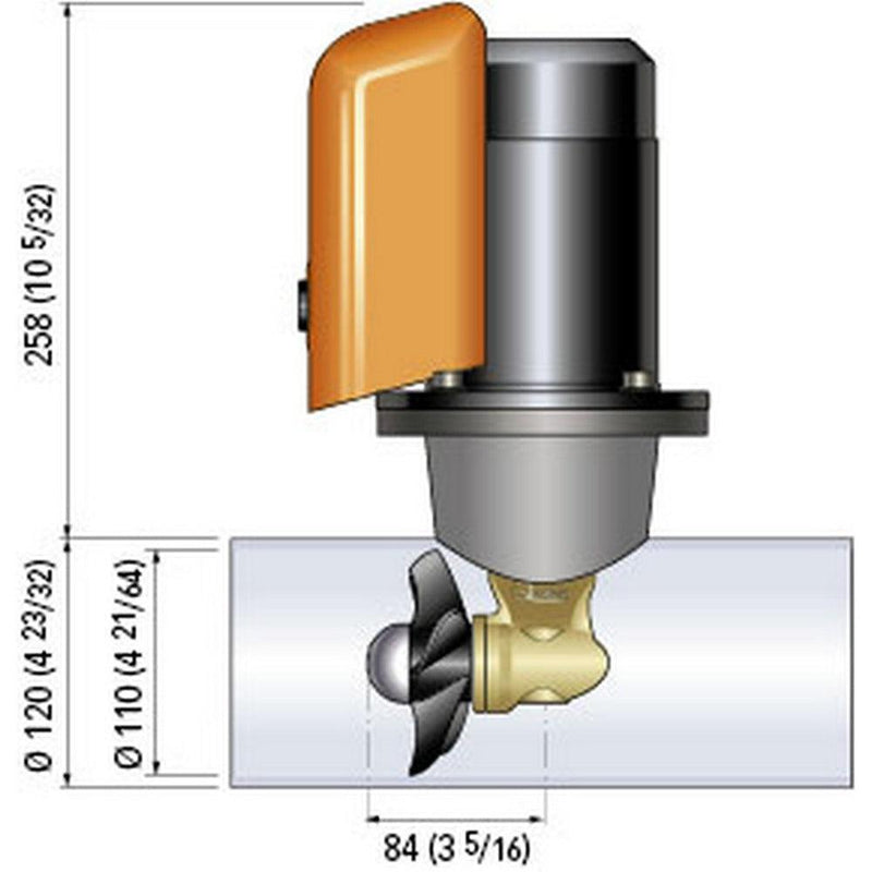 Quick Bow Thruster BTQ 110-25 25KGF - 12V - D110 - 1.3kW [FGBT11025120T00] - Wholesaler Elite LLC