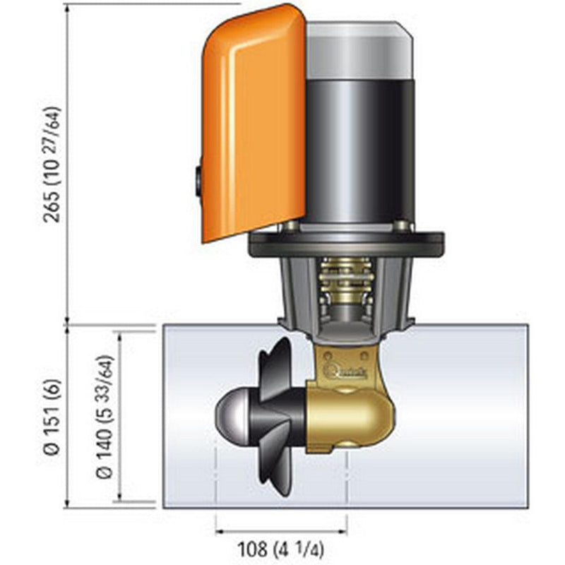 Quick Bow Thruster BTQ 140-40 40KGF - 12V - D140 - 2.2kW [FGBT14040120T00] - Wholesaler Elite LLC