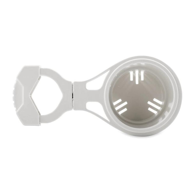 Camco Clamp-On Rail Mounted Cup Holder - Large for Up to 2" Rail - White [53083] - Wholesaler Elite LLC