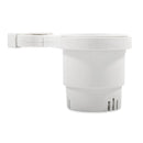 Camco Clamp-On Rail Mounted Cup Holder - Small for Up to 1-1/4" Rail - White [53086] - Wholesaler Elite LLC